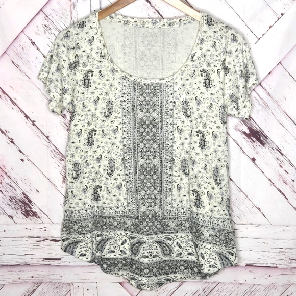 Lucky Brand Paisley Tee - Picture 1 of 4